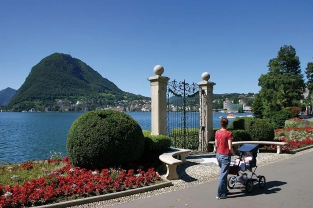 Appartamento Centrale Con Wifi E Posteggio Privato Gratis! Lugano Bagian luar foto